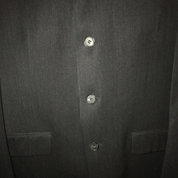 WM. H. LEISHMAN MEN'S BLACK WOOL SUIT SIZE 46L - Picture 5 of 14